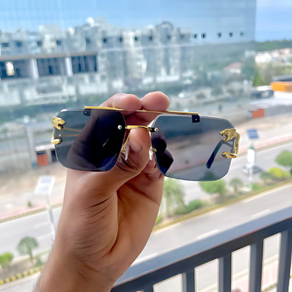 Leopard Rimless Sunglasses