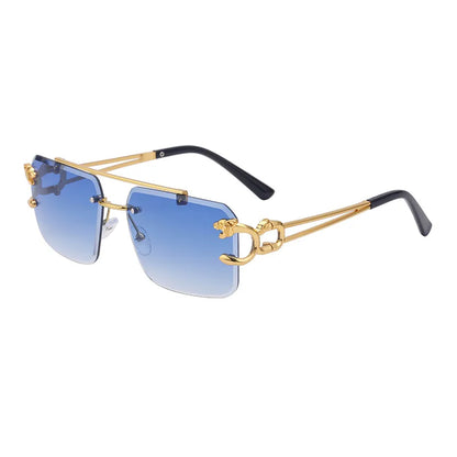 Leopard Rimless Sunglasses