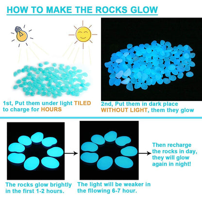 Glow In The Dark Pebbles x500